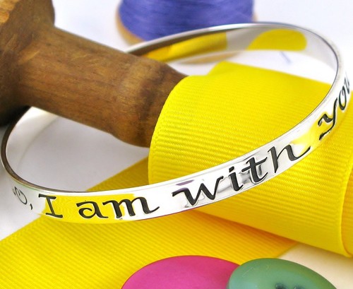 James Avery Sterling Silver 925 I Am With You Always Bangle Bracelet Matt 28:20 - Picture 3 of 12