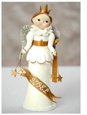 Dee Harvey Christmas Figure "Joyeux Noel Angel"  Folk Art Collectible