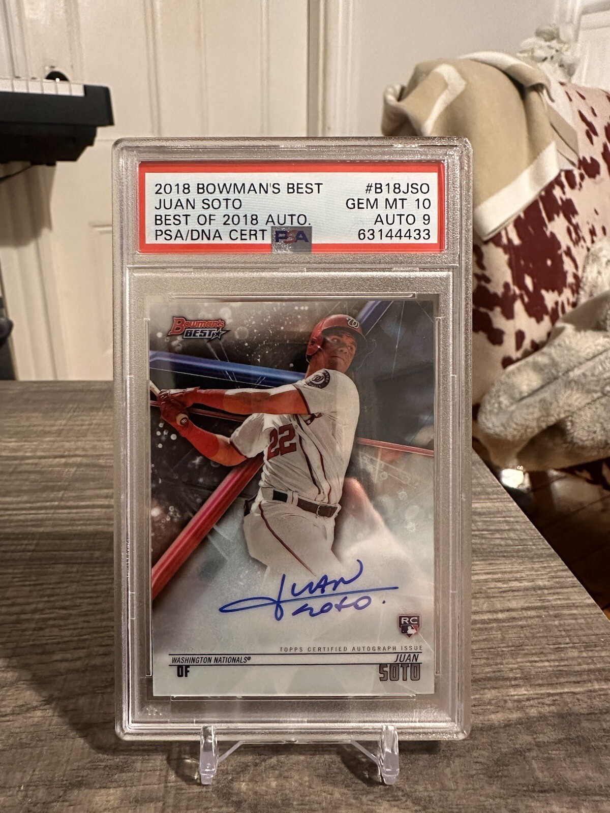 2018 Bowmans Best B18JSO Juan Soto Rookie On Card Auto PSA 10