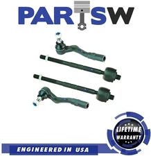 4Pc Front Steering Tie Rod End Inner Outer Kit for MB Mercedes C CLK Series