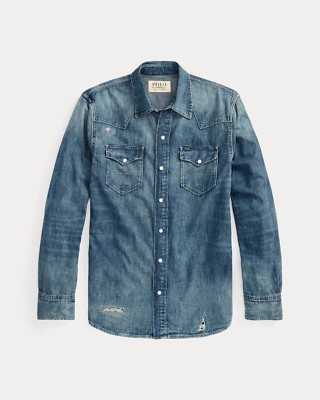 Polo Ralph Lauren Denim & Supply Distressed Stitched Western Polo Ralph Lauren Denim & Supply Distressed Stitched Western