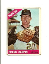 1966 TOPPS #71 Frank Carpin: Pittsburgh Pirates: Pitcher: Baseball Card: MLB