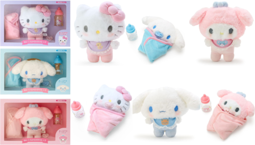 Sanrio Baby Plush Toy Care Set ex Cinnamoroll Hello Kitty My Melody Characters - Picture 1 of 32