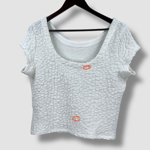 Camiseta ANTHROPOLOGIE Maeve Socialite Palomitas TALLA L NUEVA (con imperfecciones) - Imagen 6 de 12
