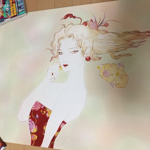 Final Fantasy VI Yoshitaka Amano Tina Moogle B2 Poster Character Goods - Picture 2 of 6