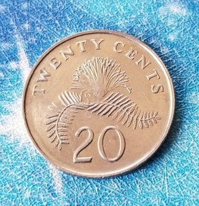 2011  SINGAPORE  20 CENTS  COIN ^^