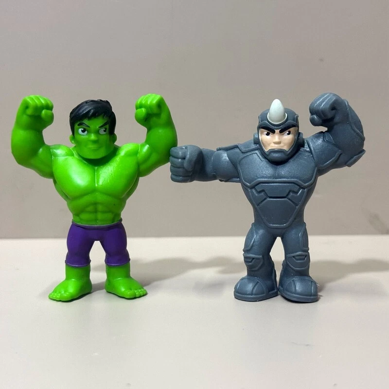 6X Marvel Spidey and His Amazing Friends Rhino Hulk Goblin Gwen 2.5'' Figure