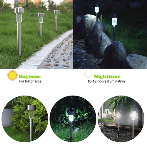 12 Pack Solar Power LED Stake Lights Patio Outdoor Garden Lawn Path Lamp Light - Bild 9 von 13