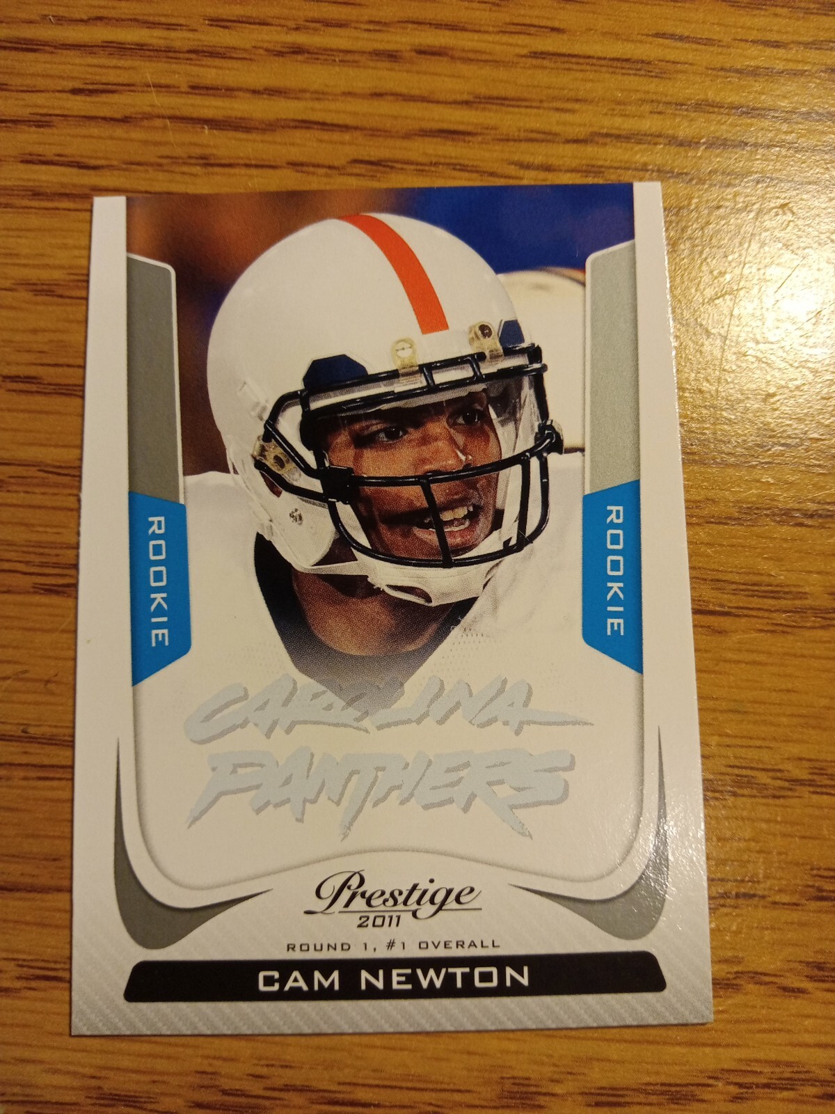2011 Topps Prestige Cam Newton Rookie Card #214 Ghosted Team Name