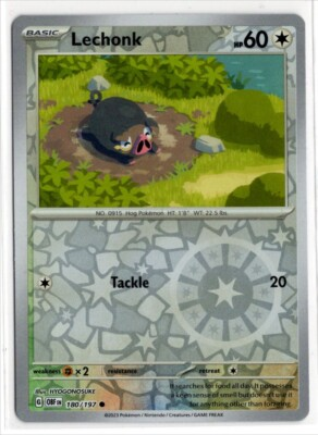 #ad #ad Pokemon Obsidian Flames Reverse Holo 180 197 Lechonk $1.99