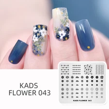KADS Nail Art Stamping Plates Nail Art Stencil Template Flower Leaves 62 Styles