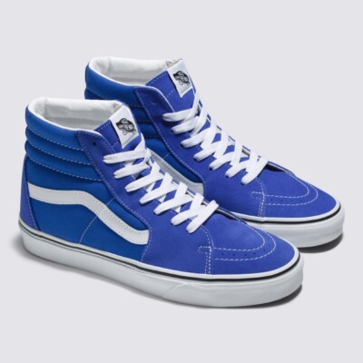 New Vans Sk8-Hi Dazzling Blue/White Sneakers High-Top Shoes New Vans Sk8-Hi Dazzling Blue/White Sneakers High-Top Shoes