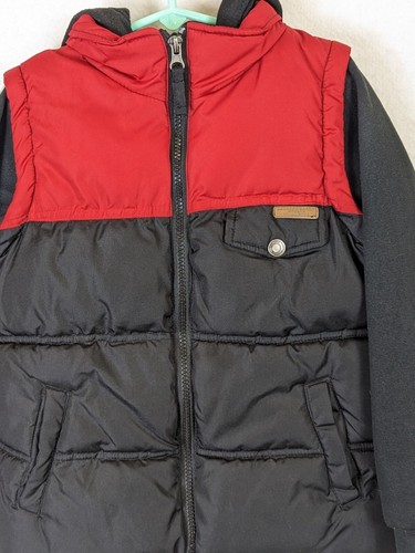 Xtreme Boys size 6 Puffer Winter Vest Jacket Coat Fleece Hood and Sleeves Zip - Picture 2 of 9