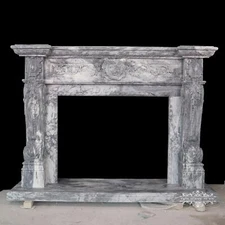 MARBLE FRENCH STYLE EUROPEAN DESIGN FIREPLACE MANTEL - T1-72-2