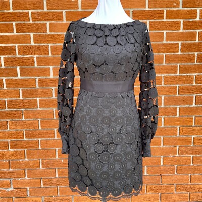 An Original Milly of New York Black Lace Circle Pattern Sheath Dress Size 2 | eBay An Original Milly of New York Black Lace Circle Pattern Sheath Dress Size 2 | eBay