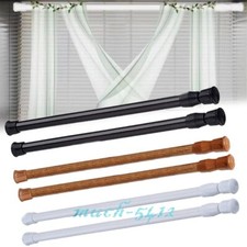 Adjustable Length Spring Loaded Tension Curtain Rod for Window Kitchen, Bathroom
