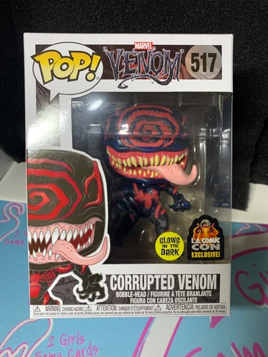 Funko POP! Marvel LA Comic Con LACC Exclusive Corrupted Venom Glow 517 Figure