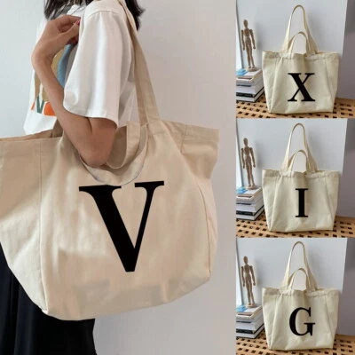 Reusable Canvas Duty Extra Large Grocery Bag Beach Tote School Shopping Bag New