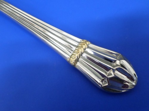 4 - YAMAZAKI CAROUSELLE-GOLD Accent Glossy Stainless Flatware SERVING PIECES - Picture 5 of 7