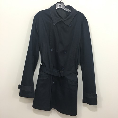 Topman Trench Coat Jacket Cotton Double 