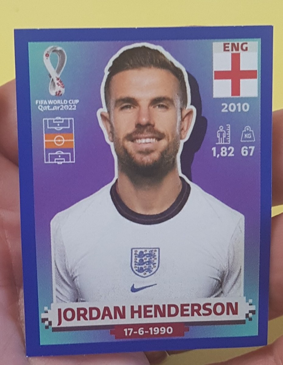 2022 PANINI FIFA WORLD CUP STICKER ENG13 ENG 13 JORDAN HENDERSON