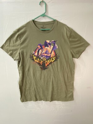 Black Crows Wrangler Tour T-Shirt, 100% Cotton, Short Sleeve, Pre-Owned