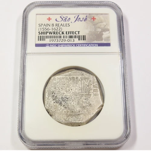 1556-1622 NGC - SAO JOSE SHIPWRECK - SPAIN - Silver Eight Reales 8R #45850A