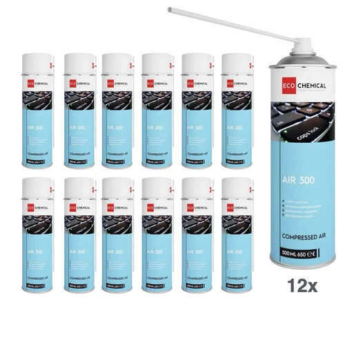 Spray pour air comprimé - 500 ml - aérosol, spray réfrigérant - pack de 12 aéros