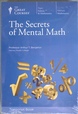 Great Courses Secrets of Mental Math Paperback Transcript Book NEW