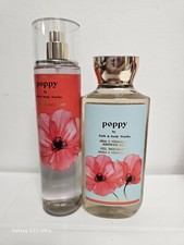 BATH  BODY WORKS POPPY Fine Fragrance Mist  Shower Gel Set