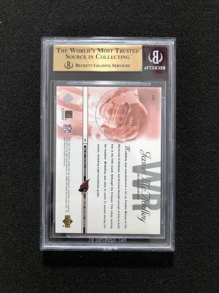 2002 Upper Deck SP Authentic JASON MCADDLEY #169 BGS 9.5 💎 ROOKIE 💎 1033/1150 - Image 2 of 2