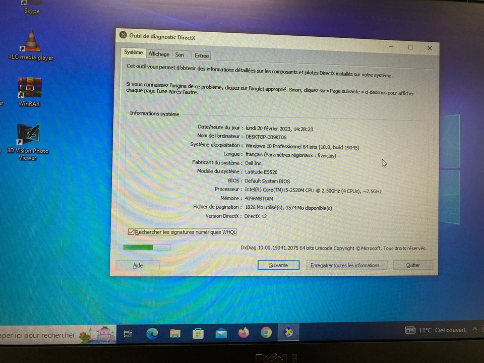 Pc Portable Dell Latitude E5520 I5 2 gén avec 4 Gb am 250 go Hdd En bon état - Bild 4 von 4