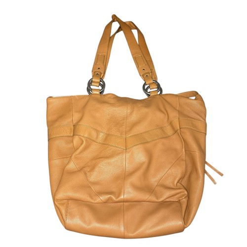 Kenneth Cole Reaction Tan Camel Leather Shoulder Bag Y2K Purse Hobo Slouch Large - Picture 8 of 19