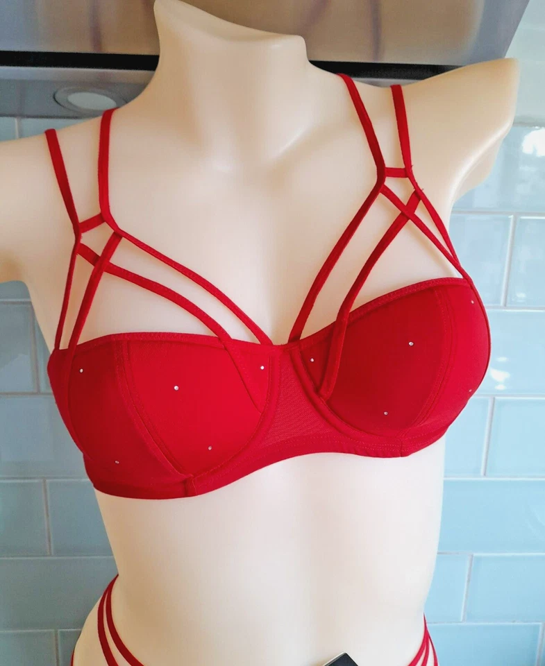 Sujetador Balconette Marlies Dekkers Classics Rojo "Correas" 65317 U/W Preformado Foto 2 de 4