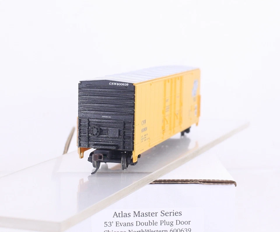 HO Scale Atlas Chicago & Northwestern 53’ Evans Double Plug Door Box Car CNW - Image 2 of 4