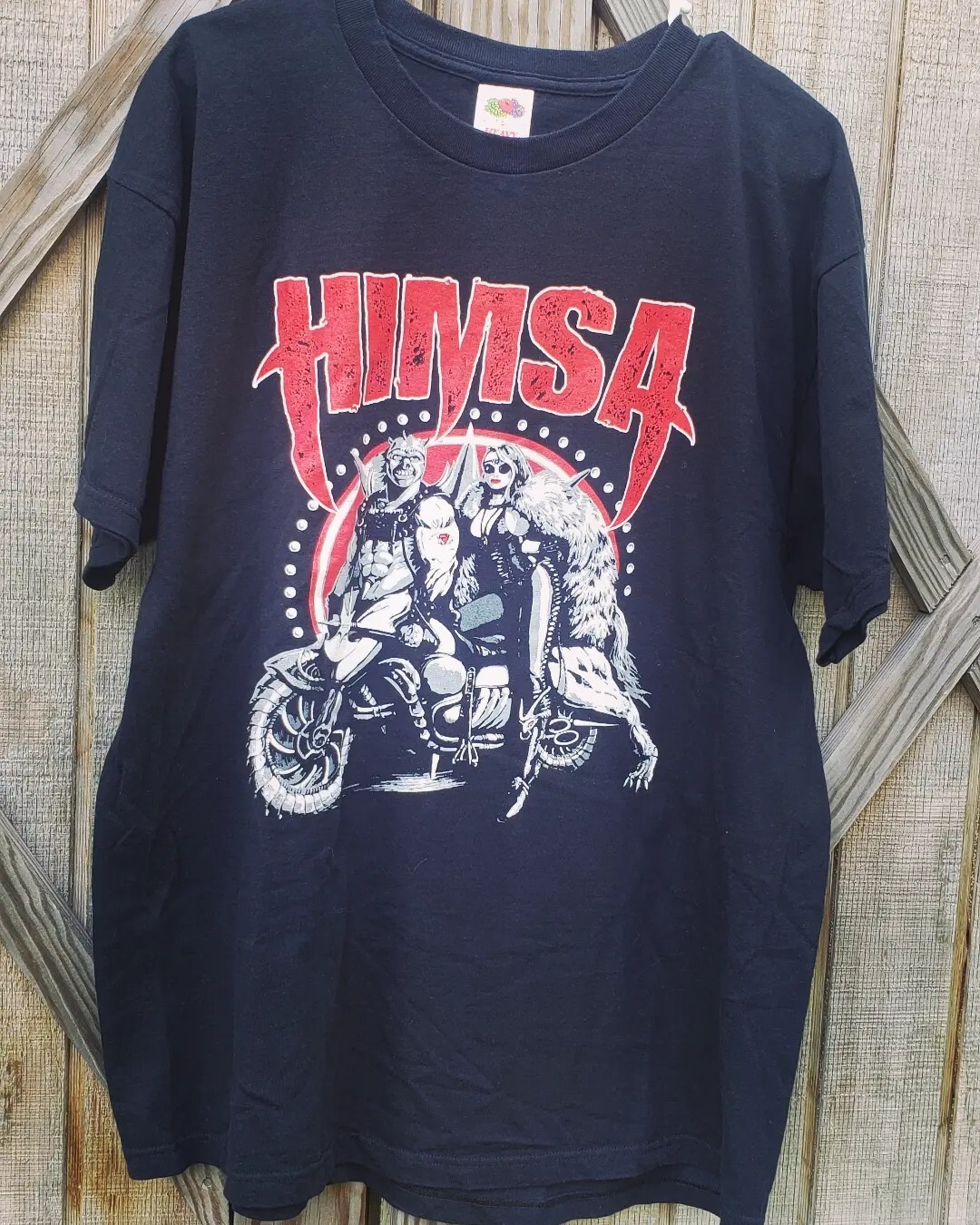 HIMSA Band Shirt XL Metal Hardcore Heavy Band Tee VTG Graphic Rad Fruit Loom