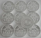 10 ONE OZ HW MINTING HERALDRY MINT "ENGLAND" FINE .999 SILVER COINS SILVER ROUND