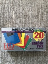 Memorex Formatted 3.5" Inch Computer Diskettes HD Rainbow Pack VTG 1995 Sealed