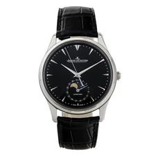 Jaeger-LeCoultre Master Ultra Thin Moon Steel Black Dial 39mm Q1368470 Full Set