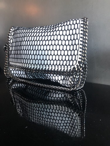 Authentic Pristine Stella McCartney Falabella Tote Bag Black Wool Faux Leather - Picture 8 of 24