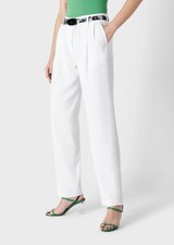Giorgio Armani Italy Women's 100 Cotton White Pants Size-US-14/EU48