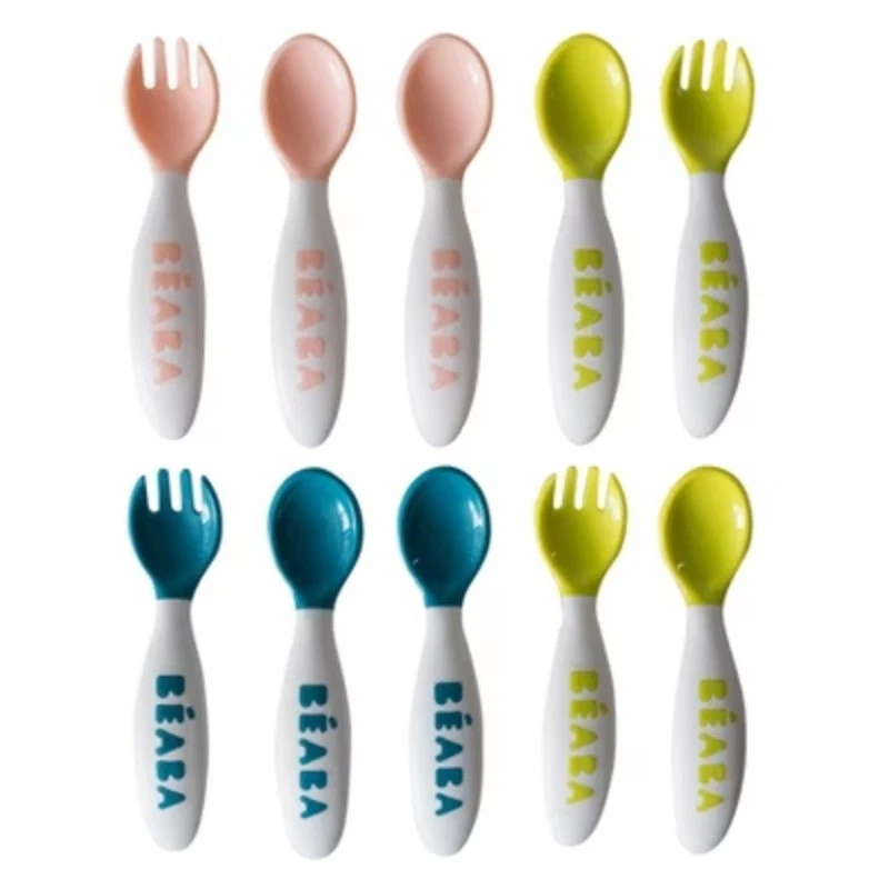  Beaba Baby 2nd Stage Baby Cutlery,Set of 10(6 Spoons +4 Forks) - Image 2 of 4
