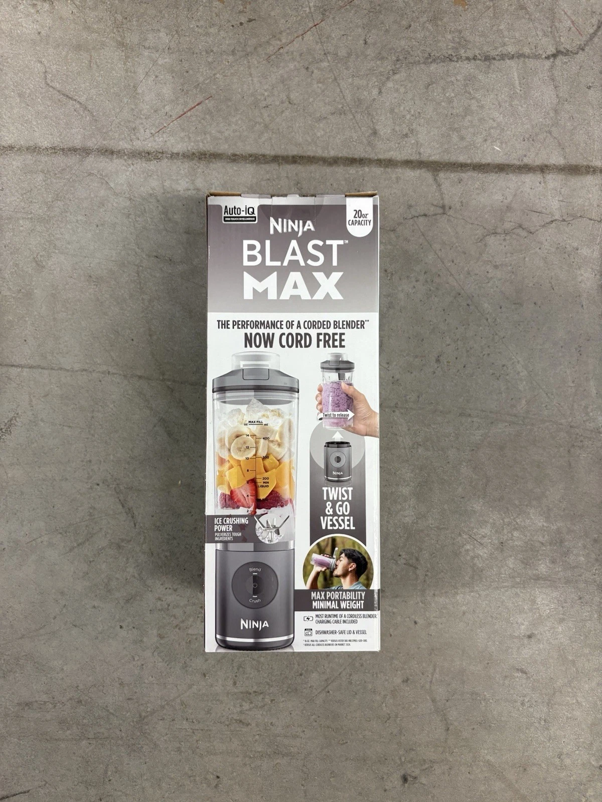 Ninja Blast Max Portable Blender 20oz Cordless, Auto IQ, Smoothie Maker
Opens in a new window or tab