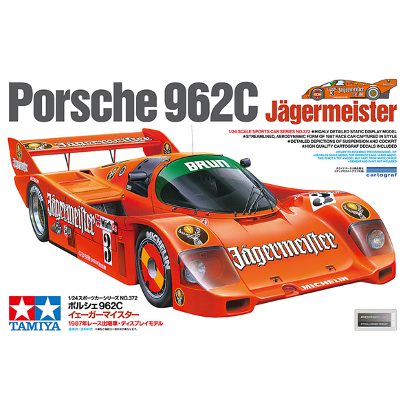 Tamiya 24372 Porsche 962C Jägermeister 1:24 Scale Kit