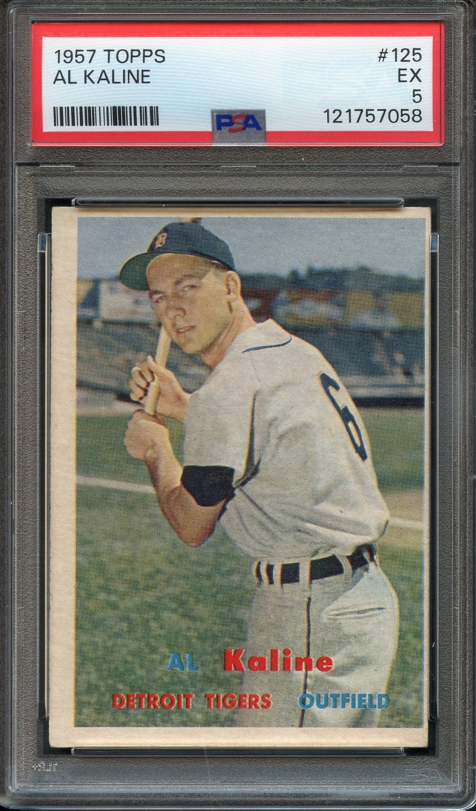 1957 Topps #125 Al Kaline PSA 5 HOF Detroit Tigers 7058