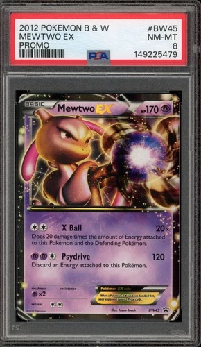 Pokemon Mewtwo EX Black Star Holo Promo BW45 PSA 8