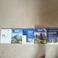 PPI PE Civil Construction Exam Prep Books Lot...