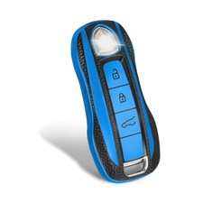 3 Buttons Leather Key Fob Cover Case Compatible with Porsche 911 Ca... Fast Ship