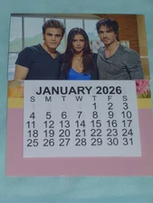 THE VAMPIRE DIARIES small magnetic 2026 CALENDAR IAN SOMERHALDER & NINA DOBREV +