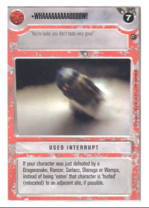 WHAAAAAAAAAOOOOW! [White Border] Moderately Played SWCCG: Dagobah White Border